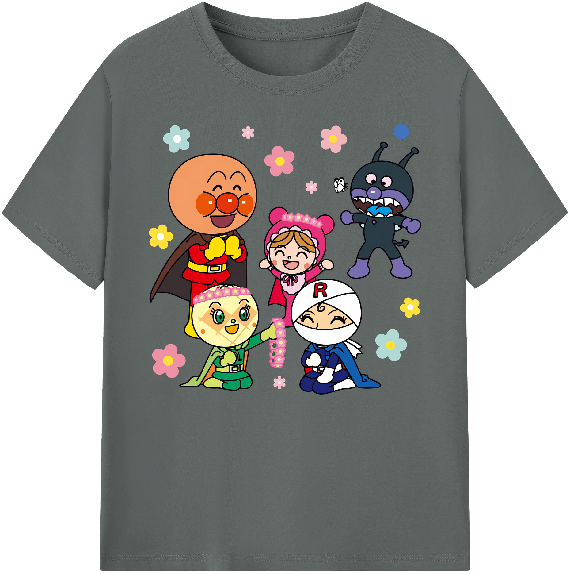（画像用） アンパンマン Anpanman 綿100％ メンズ半袖Tシャツ｜肌触りやわらか＆通気性